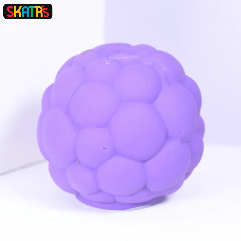 Skatrs Latex Squeaky Grape Toy for Dogs and Cats (Purple)