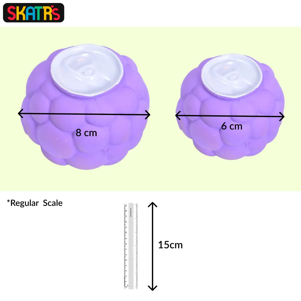 Skatrs Latex Squeaky Grape Toy for Dogs and Cats (Purple)