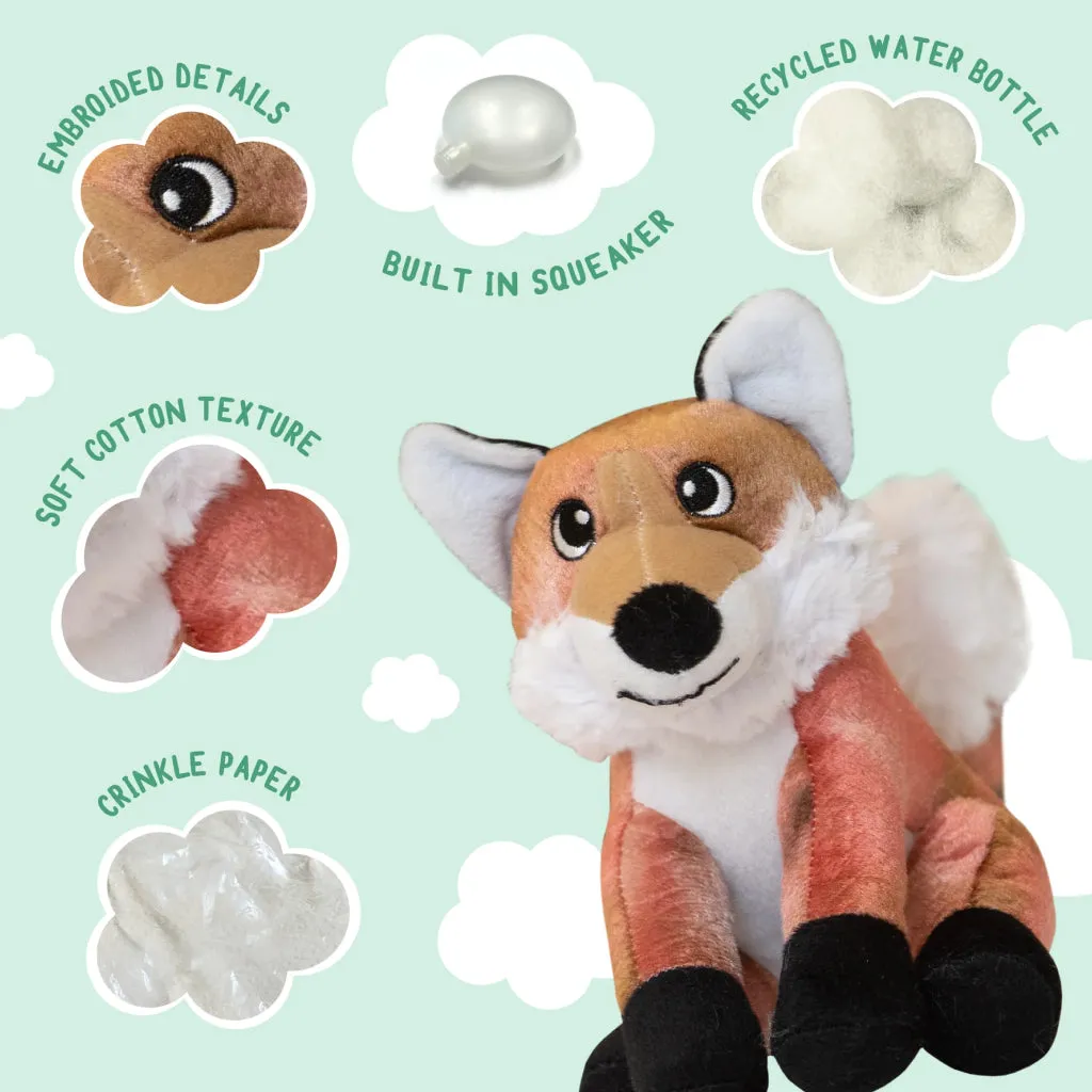 Snugarooz Fitz the Fox Durable Plush Crinkle & Squeaker Dog Toy