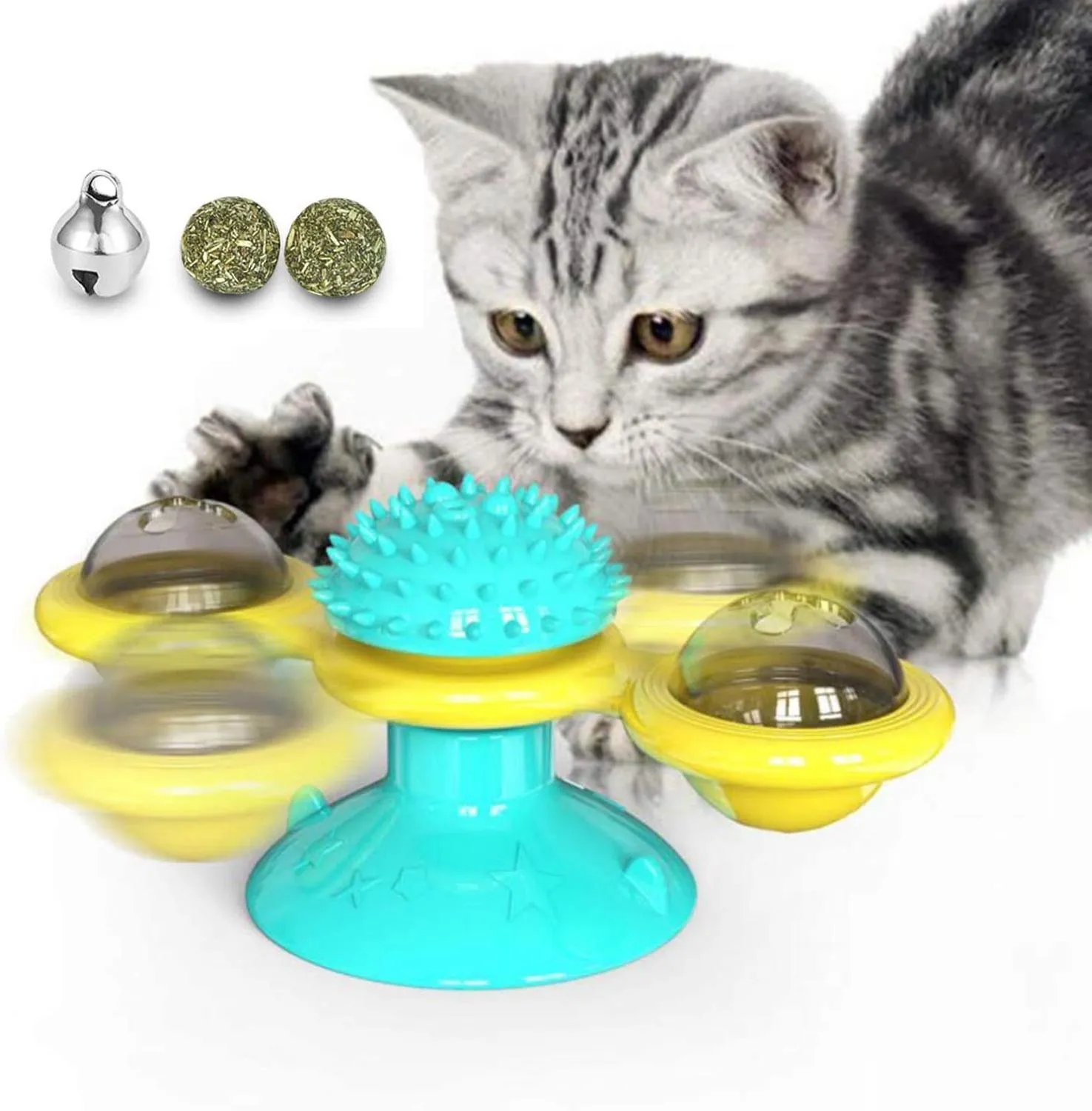 Wind Mill Cat Interactive Toy