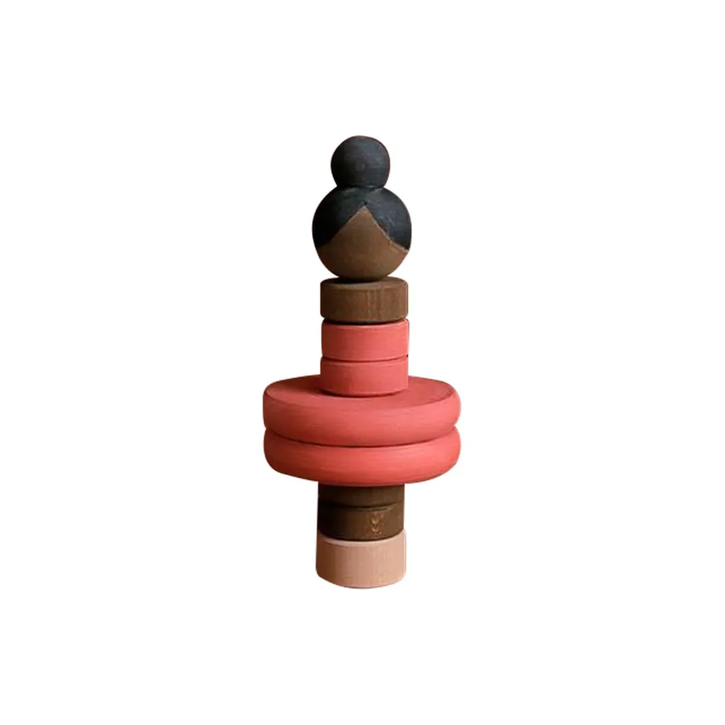 Wooden Stacking Ballerina - Dark