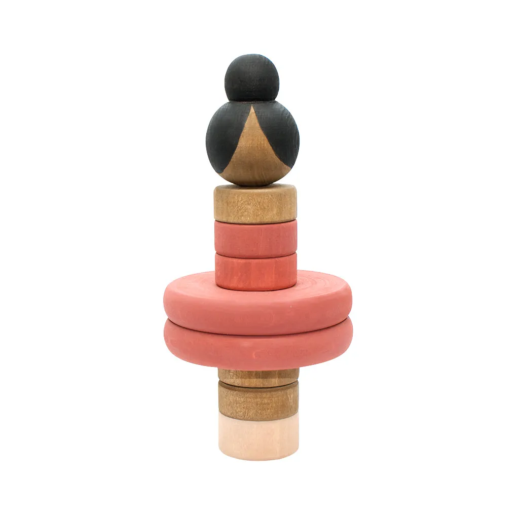 Wooden Stacking Ballerina - Dark