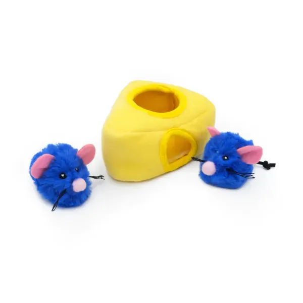 ZippyClaws Burrow Mice N' Cheese Cat Toy